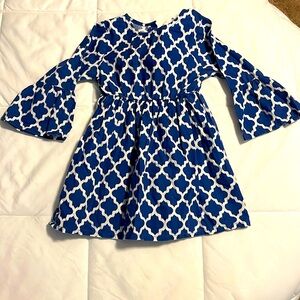 18-24m Masala Baby blue and white dress